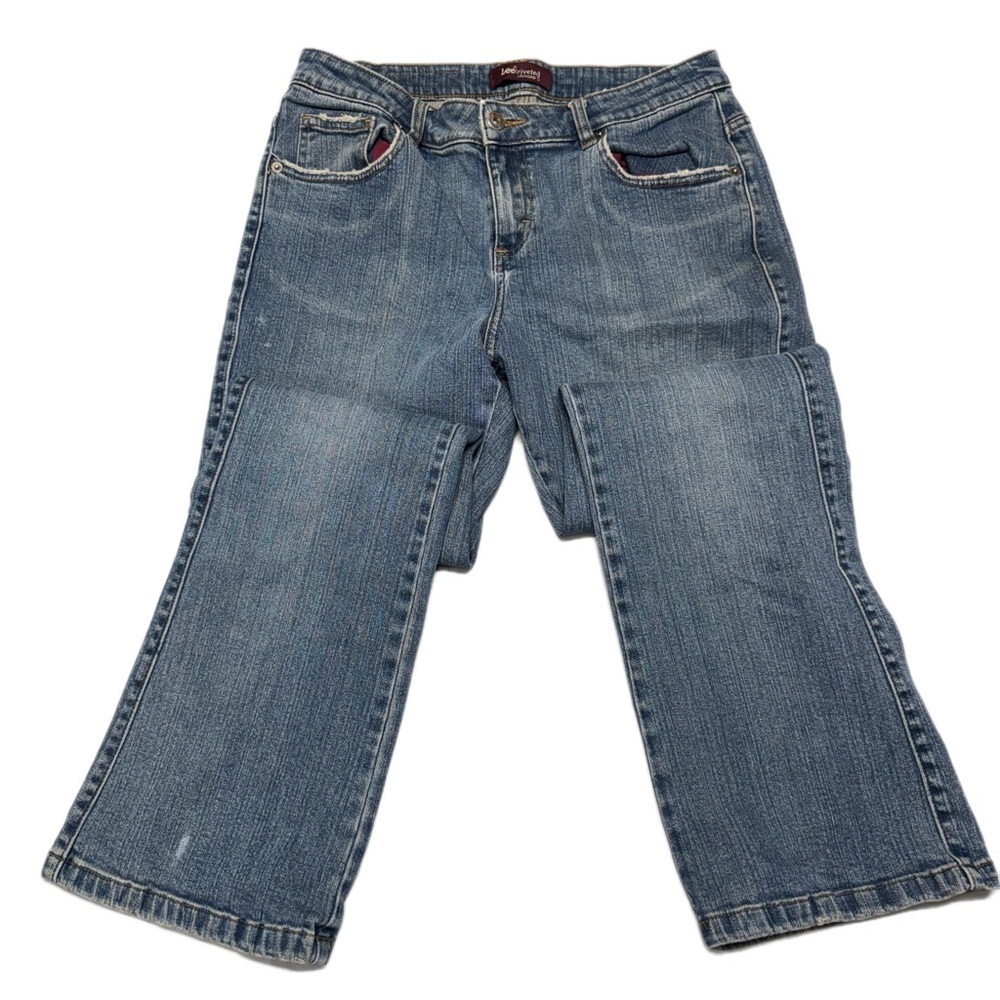 Lee Rivited Ultimate 5 Classic Blue Flare Jeans Size 10S